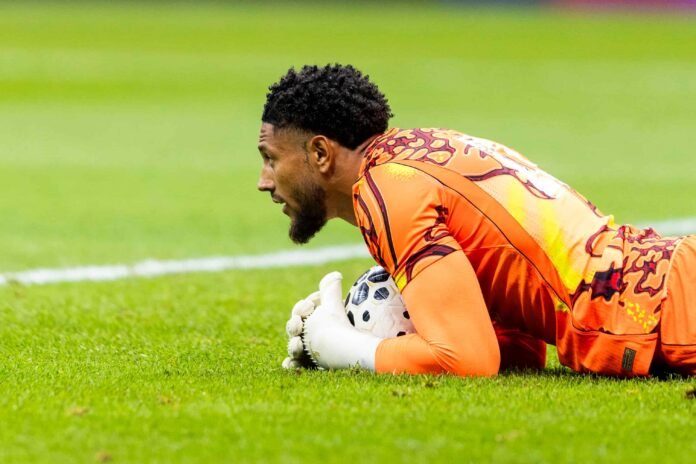 Maduka Okoye transfer interest action shot Udinese goalkeeper saving ball during Serie A match